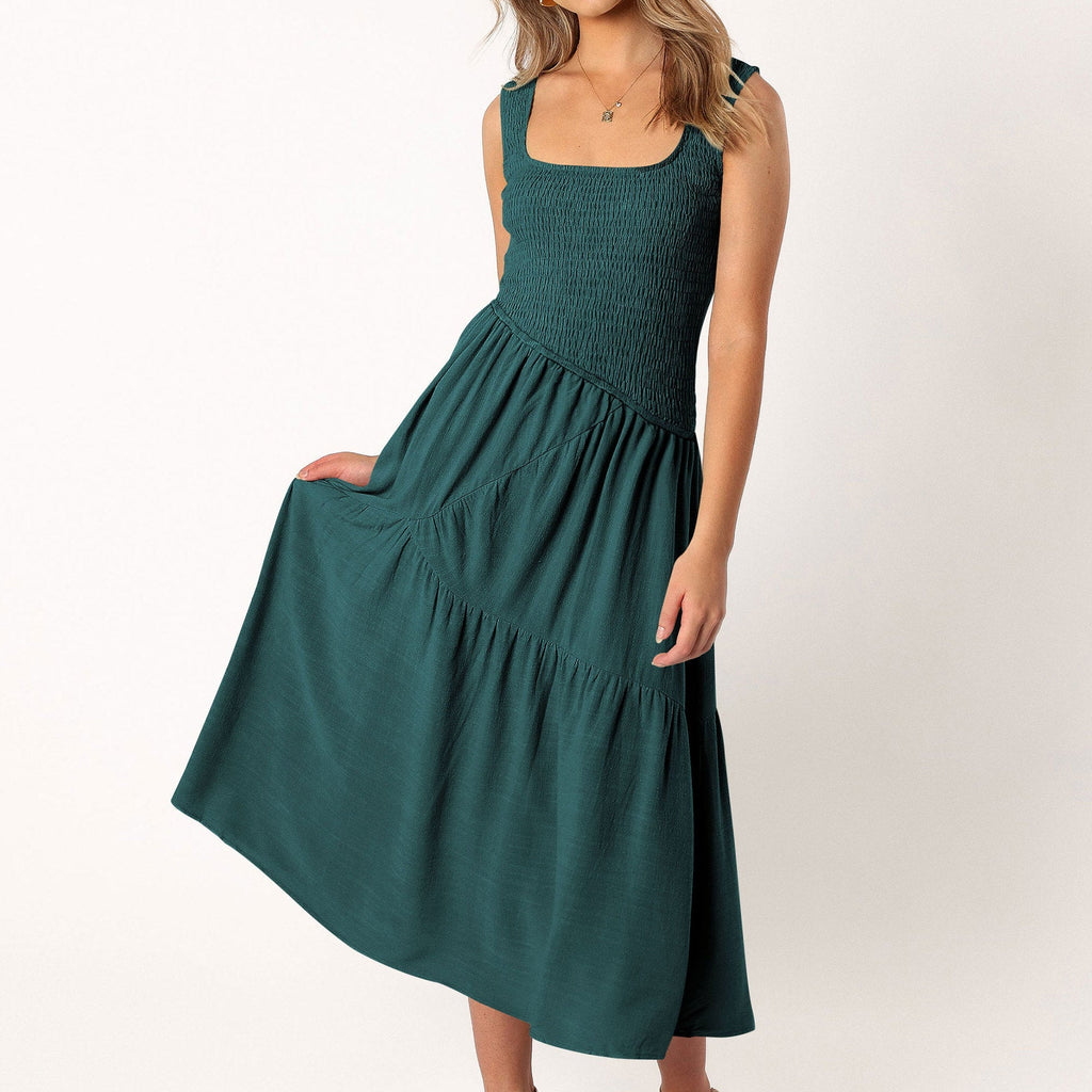 French Dress High Grade Elegant Women Spring Summer Sexy Backless U Neck Sleeveless Dress Bella Mia