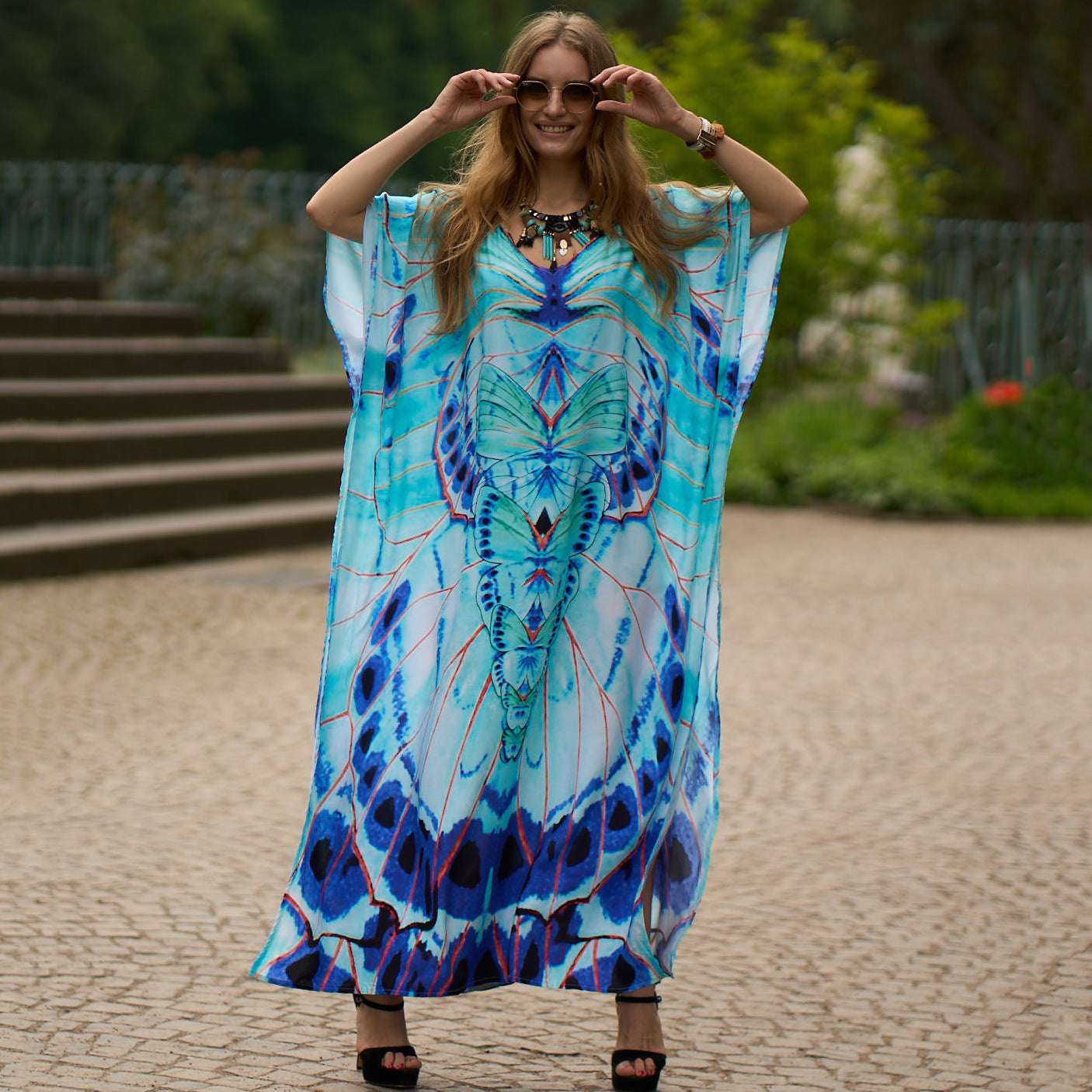 Rayon Printed Robe Vacation Casual Beach Bikini Cover 11 Colors Bella Mia