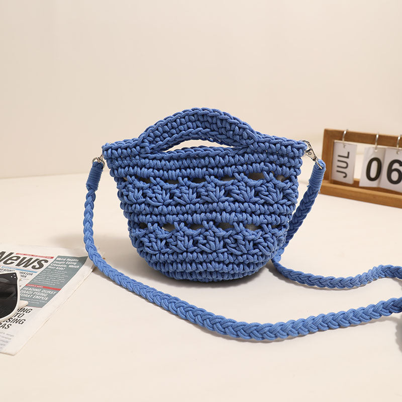 Crossbody Cotton Thread Woven Bag All Matching Hollow Out Cutout Straw Bag Vacation Beach Bag Partysu Women Bag Bella Mia