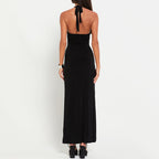 Women Clothing Summer Metal Butterfly Sexy Cutout Halter Dress Bella Mia