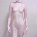 Women Grid Rhinestone Fishnet Dress Sexy Bikini Cover Up Fishnet Beach Dress Bella Mia