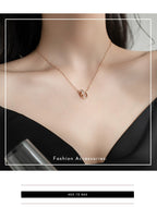 Fashion Ring Buckle Titanium Steel No Fading Girls Necklace Luxlife Brands