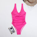 Swimsuit Women Triangle One Piece Solid Color Bikini Sports Conservative Swimsuit Bella Mia