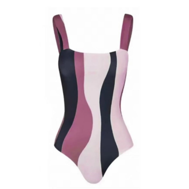 One Piece Bikini Swimsuit Women Conservative Sunscreen Gauze Skirt Seaside Vacation Spring Bathing Suit Suit Bella Mia