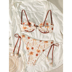 Coconut Print Split Swimsuit Women Sexy Lacing Bikini Beach Spring Swimsuit Bella Mia