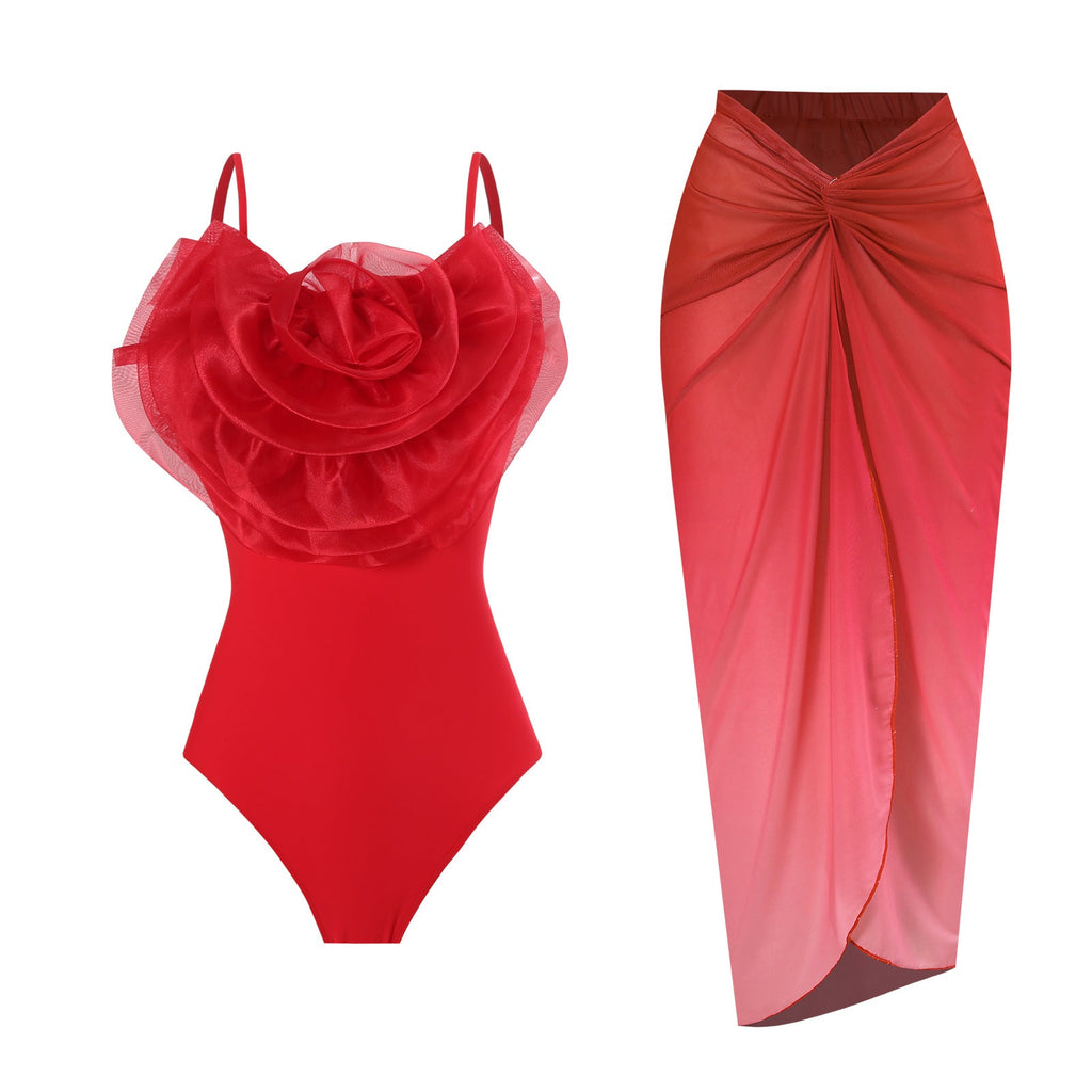Covered Belly Backless Sexy Spring Swimsuit Women Chiffon Beach Dress Bella Mia