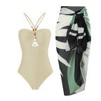 Arrival Solid Color One Piece Women Swimwear Suit French Retro Covering Belly Thin Swimming Bella Mia