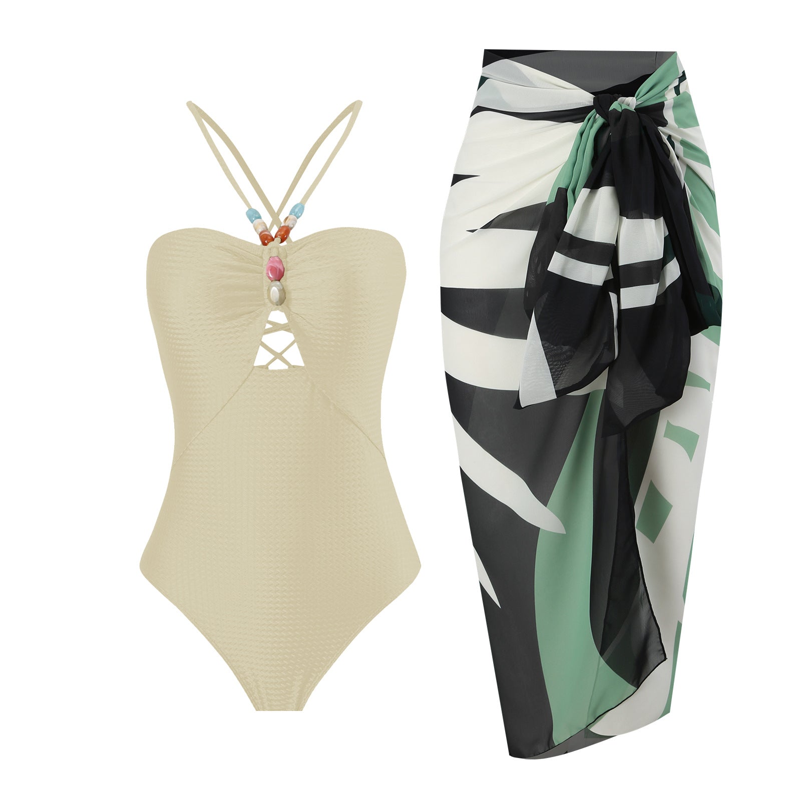 Arrival Solid Color One Piece Women Swimwear Suit French Retro Covering Belly Thin Swimming Bella Mia