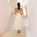 Spring Summer Halter Mesh Turtleneck Backless Dress Sweet Fresh Dress Women Bella Mia