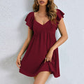V Neck Sexy Design Dress Summer Loose Casual Short Dress