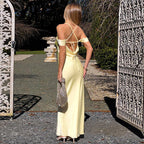 Strap Satin off Shoulder Evening Dress Backless Sexy Dress Bella Mia