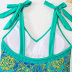 Women Sexy One Piece Swimsuit Women Skinny Slimming Retro Tied Swimsuit Suit Chiffon Dress Bella Mia