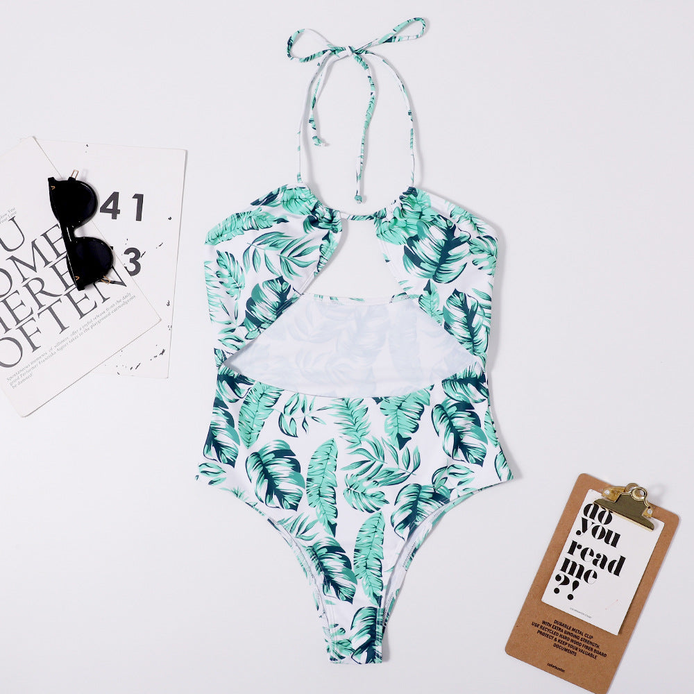 Printed Sexy Women Siamese Triangle Strap Bikini Beach Swimwear Swimsuit Bella Mia