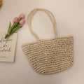 One Shoulder Straw Bag Simple Hollow Out Cutout out Straw Bag Woven Bag Summer Sweet Portable Seaside Vacation Beach Bag Women Bella Mia