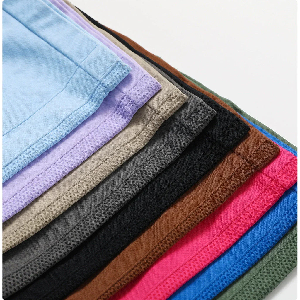 Fashion Seamless Yoga Shorts Peach Hip Raise High Waist Hip-Slimming Fitness Pants Skinny Running Sports Girls Short-Length Pants LUXLIFE BRANDS