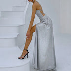 Women Sling Backless Sexy Slit Glitter Party Cocktail Evening Dress Bella Mia