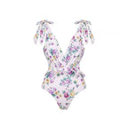 One Piece Swimsuit Women Skinny Slimming Retro Tied Swimsuit Suit Chiffon Bella Mia