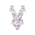 One Piece Swimsuit Women Skinny Slimming Retro Tied Swimsuit Suit Chiffon Bella Mia