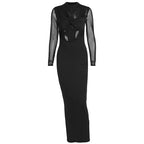 Autumn Winter Personalized Sexy Slim Long Sleeve Hollow Out Cutout Dress Women Clothing Bella Mia