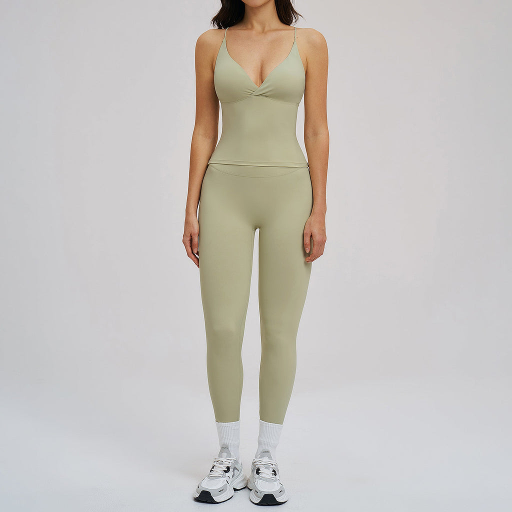Brushed Sports Tight Back Running Sports Casual Suit Outdoor Riding Yoga Two Piece Sets Bella Mia
