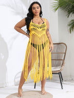 Women Beach Vacation Blouse Bikini Overclothes Tassel Patchwork Cami Dress Bella Mia