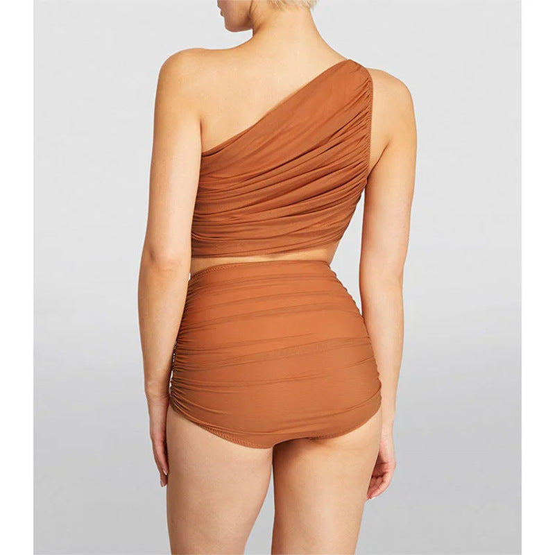 Shoulder High Waist Bikini Vacation Beach Swimsuit Swimsuit Women Bella Mia