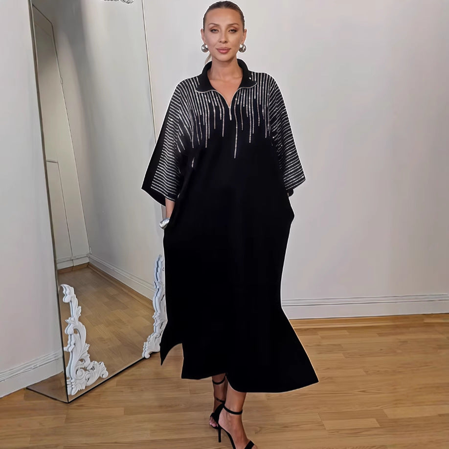 Autumn Printed Loose Women Wear Long Sleeve Dress Bella Mia