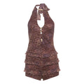 Summer Women Sexy Halter Backless Hollow Out Cutout out Romper Bella Mia