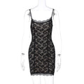 Women Clothing Summer Sexy Low Cut Cinched Sheath Lace Dress Bella Mia