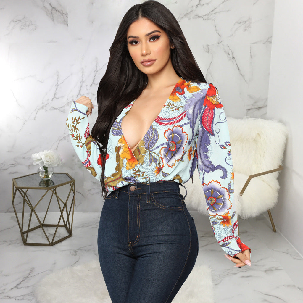 Women Clothing Casual Digital Printing Multi-Color Women Shirt Bella Mia