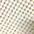 Sexy Mesh Maxi Dress Rhinestone See through Dress Fishnet Rhinestone off Neck Dress Elastic Dress Bella Mia