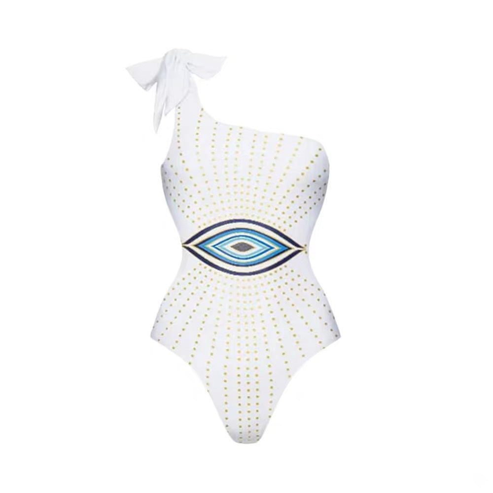 One Piece Springs Conservative Cover Belly Backless Sexy Swimsuit Women Chiffon Beach Dress Bella Mia