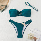 Tube Top Exposed Back Lady Sexy Summer Beach Bikini Split Set Bella Mia