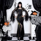 Autumn Elegant Lace Batwing Sleeve Irregular Asymmetric Overhaul Waistcoat Top Women Bella Mia