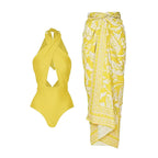 One Piece Two Piece Set Bikini Swimsuit Women Skinny Slimming Swimsuit Outfit Chiffon Bella Mia