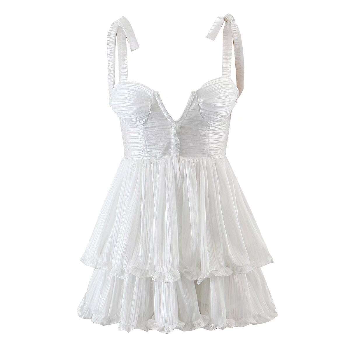 Spring Women Clothing Sexy Three Layer Colorful Silk Chiffon Sling Dress Large Swing Dress Bella Mia