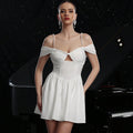 Spring Sexy Dress Slim Hollow Out Cutout Pearl Slip Dress Bella Mia