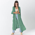 Rust Red Lace Cardigan Loose Beach Sun Protection Coat Beach Cover Up Swimsuit Outwear Women Bella Mia