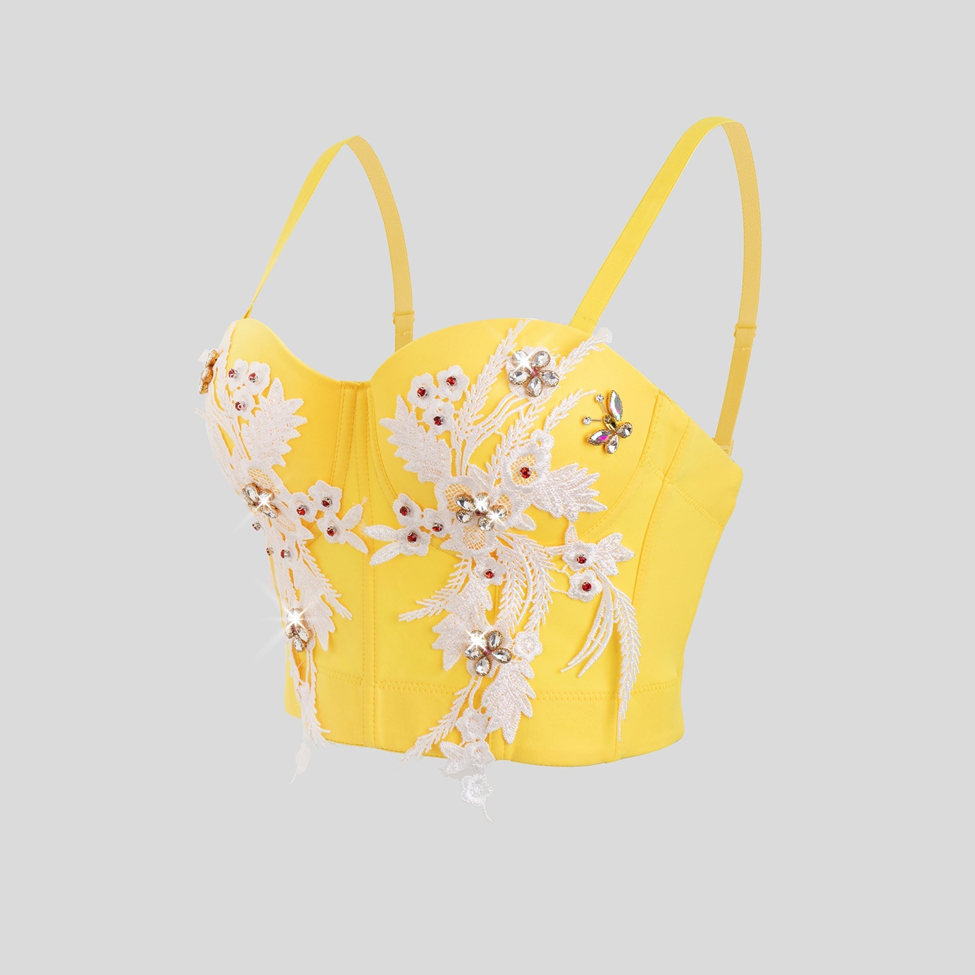 Luxury Diamond Floral Sexy Sexy High Sense Design Corselette Bella Mia
