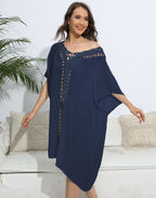 Women Blouse Women Clothing Crochet Stitching Loose Dress Beach Bikini Cover up Bella Mia