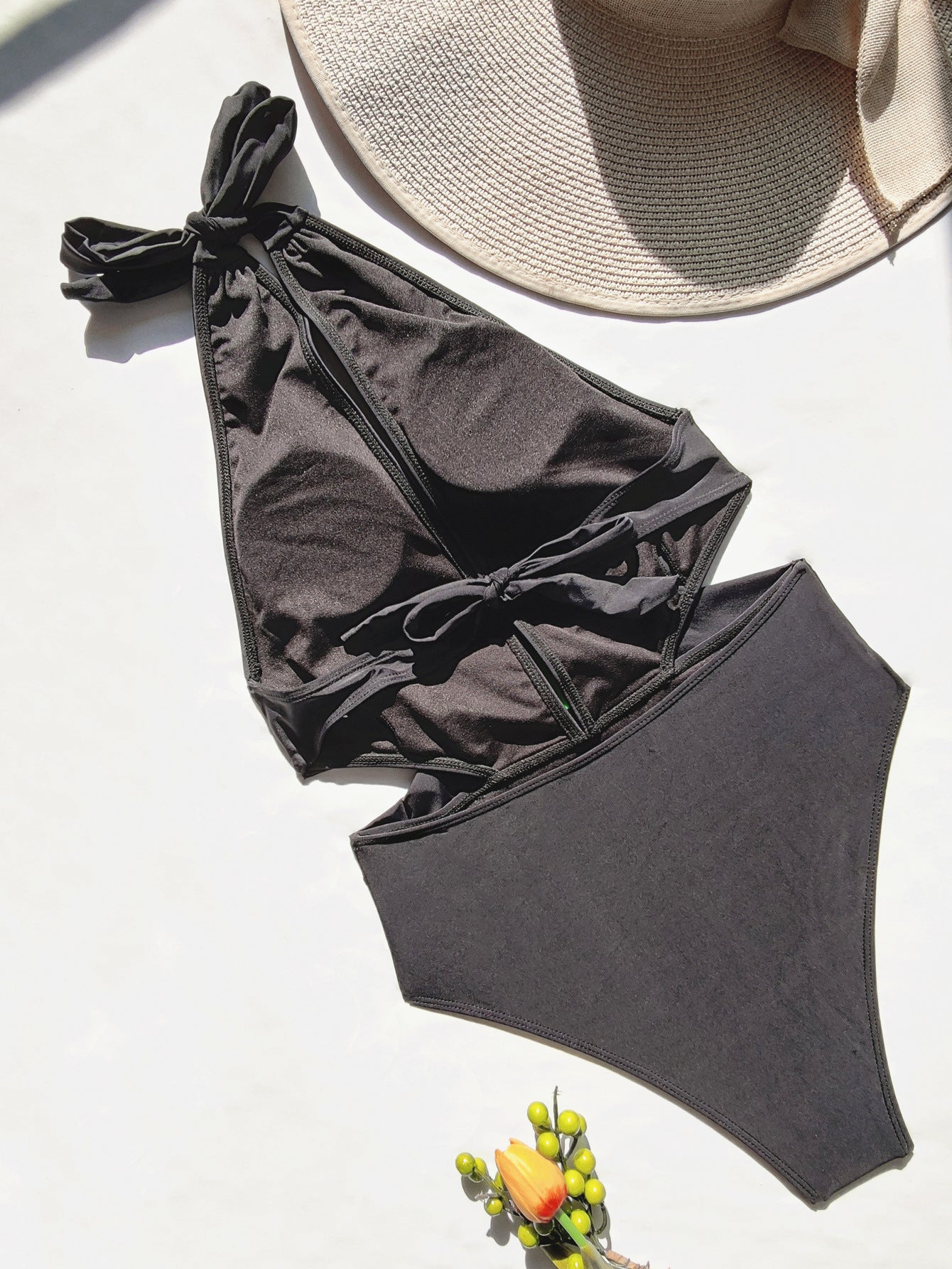 Bikini Double One-Piece Swimsuit Sexy Bikini Swimsuit Women Backless Swimsuit Solid Color Bella Mia