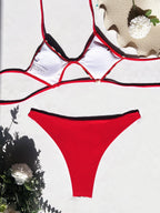 New Bikini Color Matching Swimsuit Backless Swimsuit Women Sexy Swimsuit Strap Bikini Bella Mia