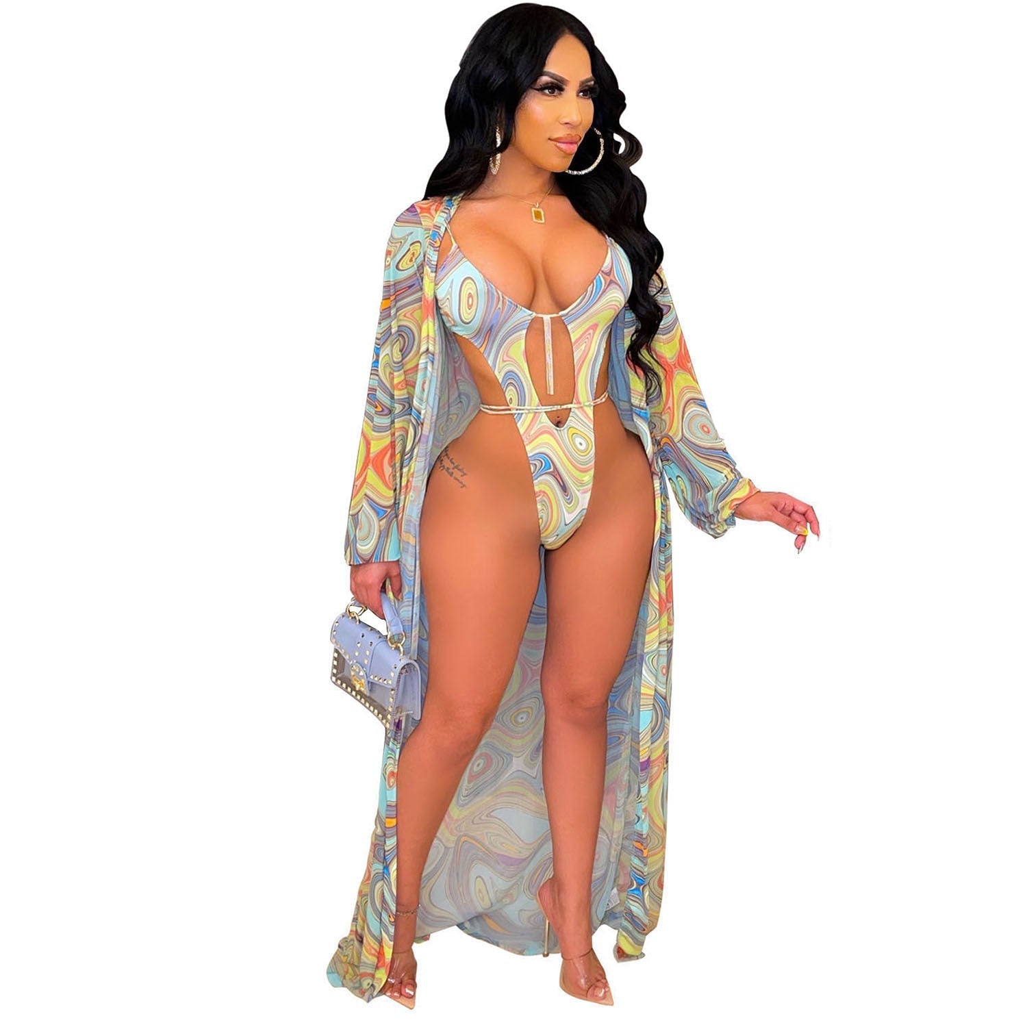 Summer Women Clothing Printing Swimsuit Two Piece Sets Women Bella Mia
