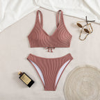 Bikini Swimsuit Women Sexy Solid Color Split High Waist Bikini Swimsuit Bella Mia