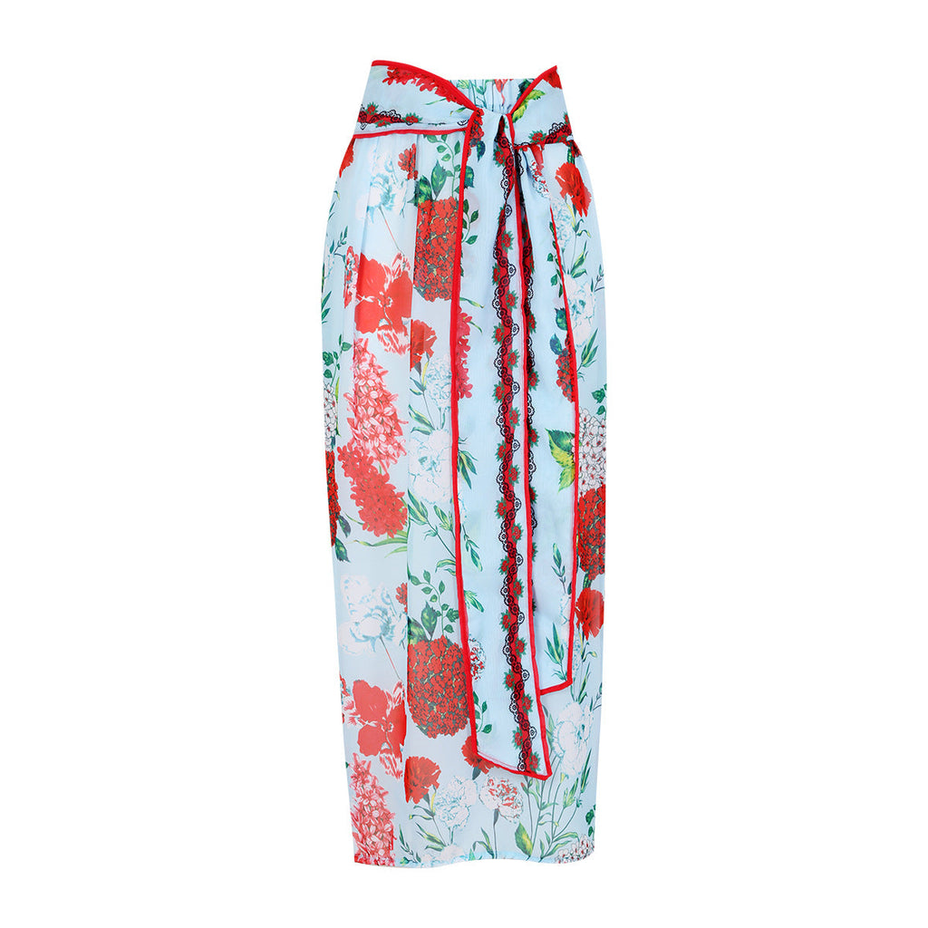Siamese Conservative Flying Edge Covering Belly Thin Sexy Skirt Swimsuit Women Wrap Skirt Set Women Bella Mia