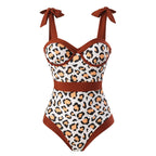 Women Sexy One Piece Swimsuit Women Tight Conservatively Thin Retro Hard Bag Swimsuit Chiffon Dress Bella Mia