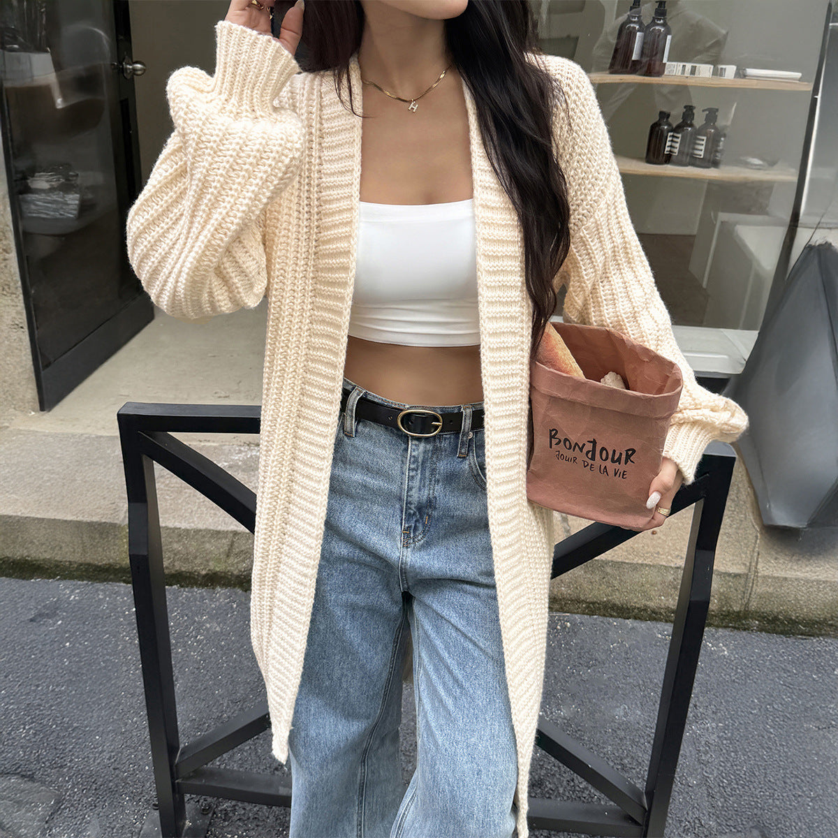 Women Clothing Autumn Winter Casual Advanced Woolen Coat Overcoat Sweaters Bella Mia