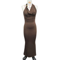 V neck Elegant Halter Dress Women Summer High Grade Sexy Sheath Dress Bella Mia