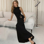 Women Clothing High Waist Twisted Sexy Backless Sheath Dress Bella Mia