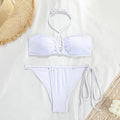 Solid Color Split Swimsuit Tube Top Strap Bikini Bella Mia